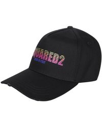 DSquared² - Logo-Printed Curved Peak Distressed Baseball Cap - Lyst