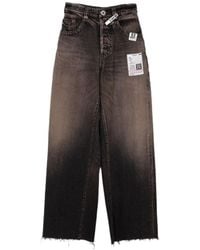 Maison Mihara Yasuhiro - Frayed Hem Straight-Leg Jeans - Lyst