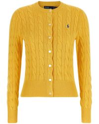 Polo Ralph Lauren - Cable-Knit Cropped Cardigan - Lyst