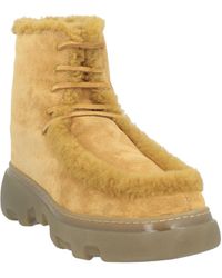 Burberry - Suede Platform Ankle Boots - Lyst