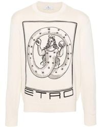 Etro - Motif-Embroidered Knit Jumper - Lyst