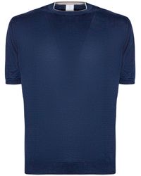Eleventy - Crew Neck Short-Sleeve Knitted Top - Lyst