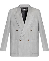 Amiri - Double Breasted Long Sleeved Blazer - Lyst