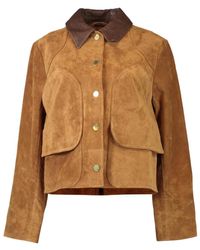 Veronica Beard - Walters Suede Cropped Jacket - Lyst