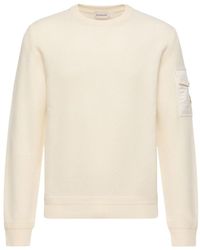 Moncler - Logo Patch Crewneck Jumper - Lyst