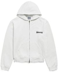 Balenciaga - Cotton Salon De Couture Zip-Up Hoodie - Lyst
