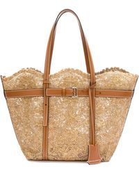 Ermanno Scervino - Lace-Overlay Tote Bag - Lyst
