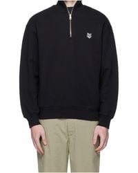 Maison Kitsuné - Maison Kitsuné Fox Head Half-Zip Sweatshirt - Lyst