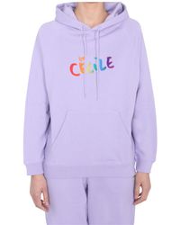 Être Cécile - Être Cécile Logo Print Drawstring Hoodie - Lyst