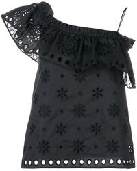 RED Valentino - Hollow One-Shoulder Blouse - Lyst