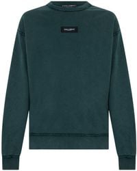 Dolce & Gabbana - Vintage Effect Logo Patch Sweatshirt - Lyst