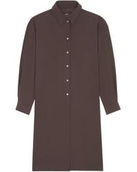 MM6 by Maison Margiela - Long-Sleeved Straight Hem Shirt - Lyst
