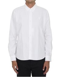Ami Paris - Logo Embroidered Long Sleeved Shirt - Lyst