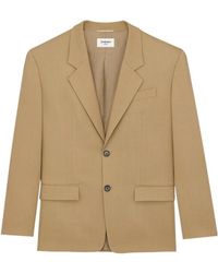 Saint Laurent - Single-Breasted Long-Sleeved Jacket - Lyst