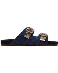 Burberry - Double Check-Strap Urchin Slides - Lyst