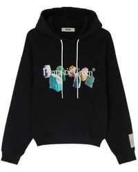 MSGM - Slogan-Print Organic-Cotton Hoodie - Lyst