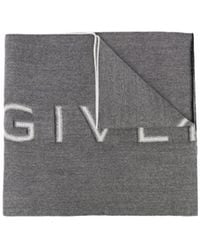 Givenchy - Intarsia-Knit Logo Wool Scarf - Lyst