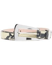 KHAITE - Lucca Embossed Python Belt - Lyst