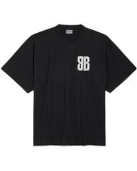 Balenciaga - Logo Printed Crewneck T-Shirt - Lyst