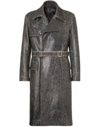 Fendi - Crackled Belted Trench Coat - Lyst