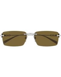 Gucci - Eyewear Rectangular Frame Sunglasses - Lyst