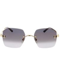 Cartier - Frameless Geometric Sunglasses - Lyst