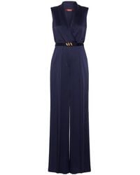 Max Mara - Envers Satin Tuxedo Jumpsuit - Lyst