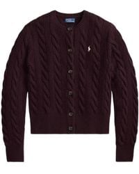 Polo Ralph Lauren - Cable-Knit Wool-Cashmere Cardigan - Lyst