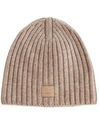 Acne Studios - Logo Patch Ribbed-Knit Beanie - Lyst