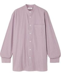 Birkenstock - Tekla Pinstriped Organic Cotton-Voile Shirt - Lyst