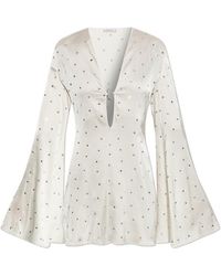 Oséree - Oséree Crystal-Embellished Mini Dress - Lyst