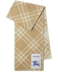 Burberry - Checkered Logo Patch Scarf - Lyst