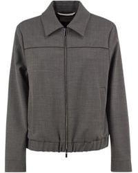 Peserico - Long-Sleeve Casual Zip-Up Jacket - Lyst