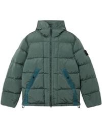 Stone Island - Hooded Down Jacket With Drawcord Hem - Lyst