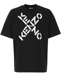 KENZO - Crossed Logo Crew-Neck T-Shirt - Lyst