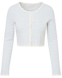 LoveShackFancy - Media Cropped Cardigan - Lyst