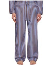 Tekla - Drawstring Striped Pajama Pants - Lyst