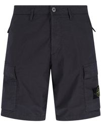 Stone Island - Compass-Badge Shorts - Lyst