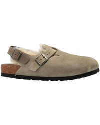 Birkenstock - Tokyo Buckle Detailed Slip-On Slippers - Lyst