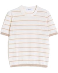 Max Mara - Favetta Striped Knitted T-Shirt - Lyst
