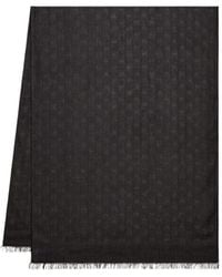 Ferragamo - Ferragamo Gancini Jacquard Frayed-Edge Scarf - Lyst