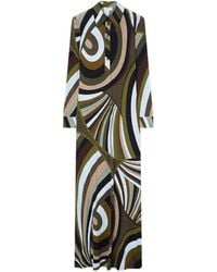 PUCCI - Pucci Iride Printed Long-Sleeved Maxi Dress - Lyst