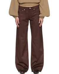 Rag & Bone - Faux Suede Full Straight Pants - Lyst