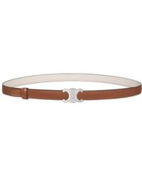Celine - Triomphe Buckle And Reversible Taurillon Leather Strap - Lyst