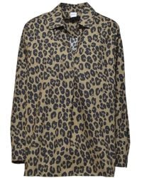 Aspesi - Long Sleeve Leopard Print Shirt - Lyst