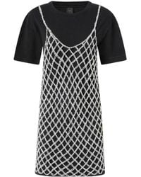 Pinko - Sequin Combined Short T-Shirt Dress - Lyst