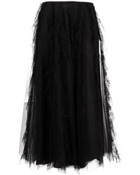 Valentino - Floral Lace Tulle Skirt - Lyst