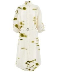 Ferragamo - Flower Printed Shirt Skirt - Lyst