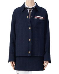 Thom Browne - Rwb-Striped Tweed Blazer - Lyst