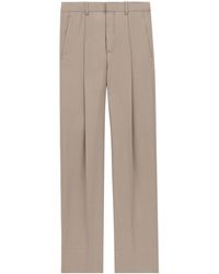 Saint Laurent - High Waist Straight Leg Pants - Lyst